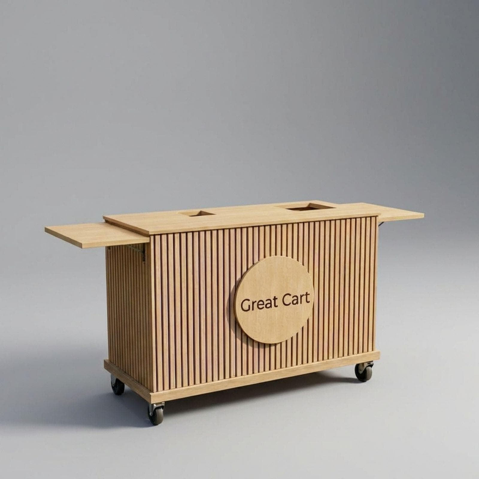 DIY Collapsible Coffee Cart Blueprint Plans PDF | Mobile Espresso Bar Blueprint | Fluted Wood Barista Stand | Portable Cafe Woodworking - view 9