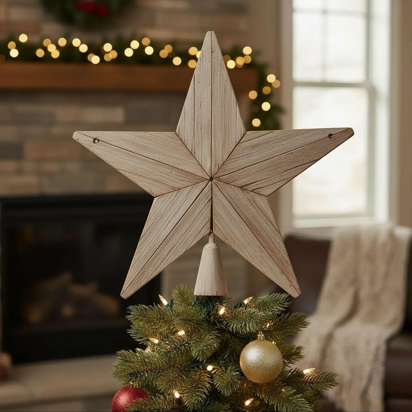 DIY Rustic Wood Christmas Tree Topper Star Plans (Digital Download) - view 4