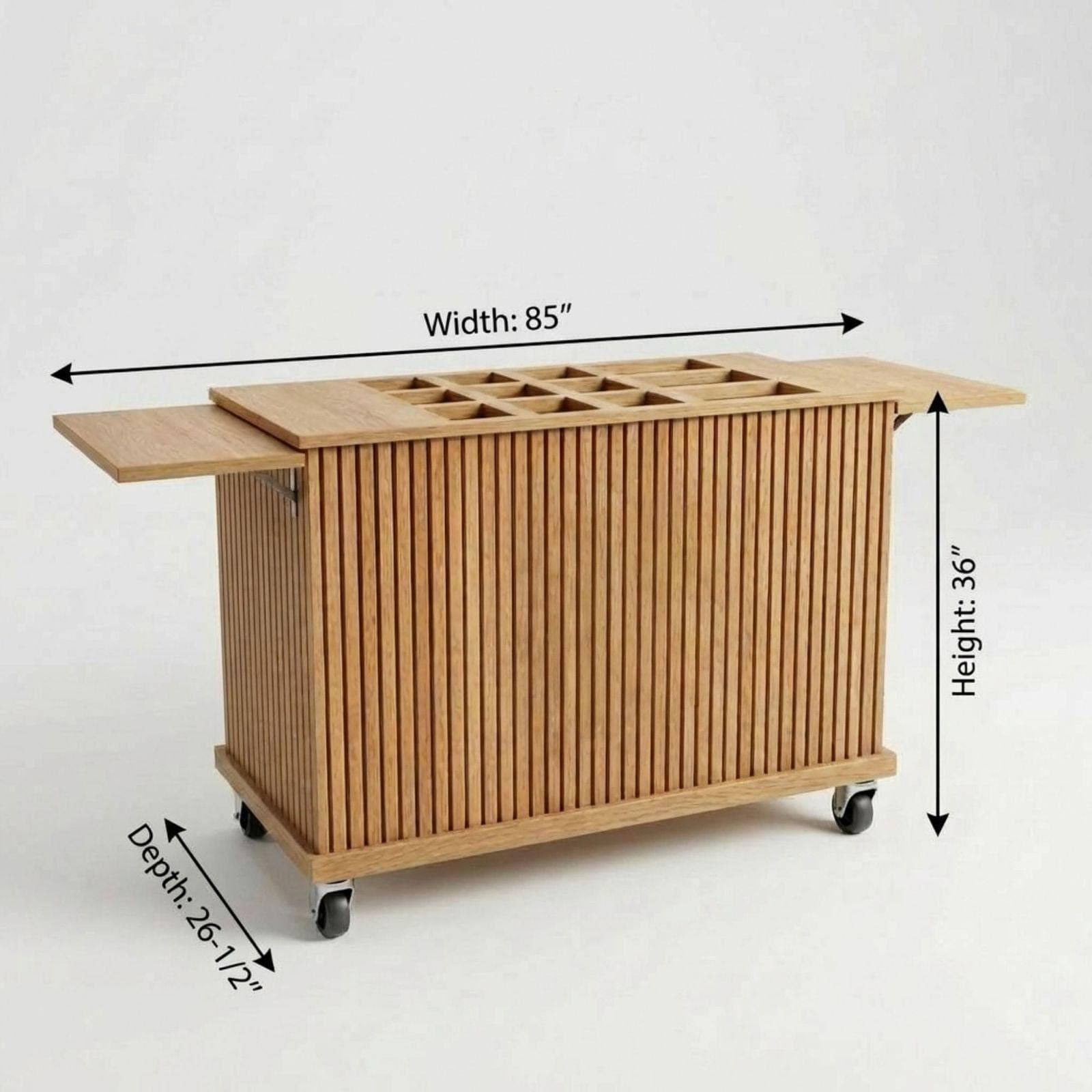 Collapsible Charcuterie Cart DIY Plans PDF | Snack Cart Blueprint | Fluted Wooden Dessert Bar | Portable Vendor Stand Woodworking Guide - view 2