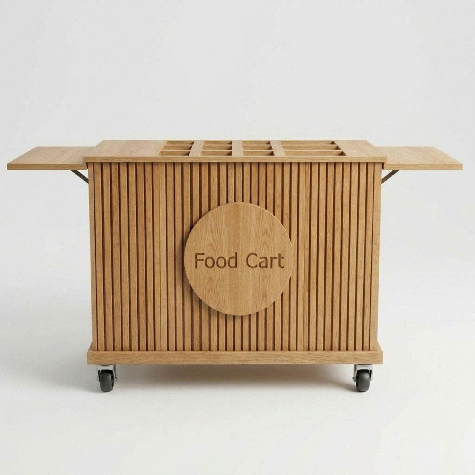 Collapsible Charcuterie Cart DIY Plans PDF | Snack Cart Blueprint | Fluted Wooden Dessert Bar | Portable Vendor Stand Woodworking Guide - view 8