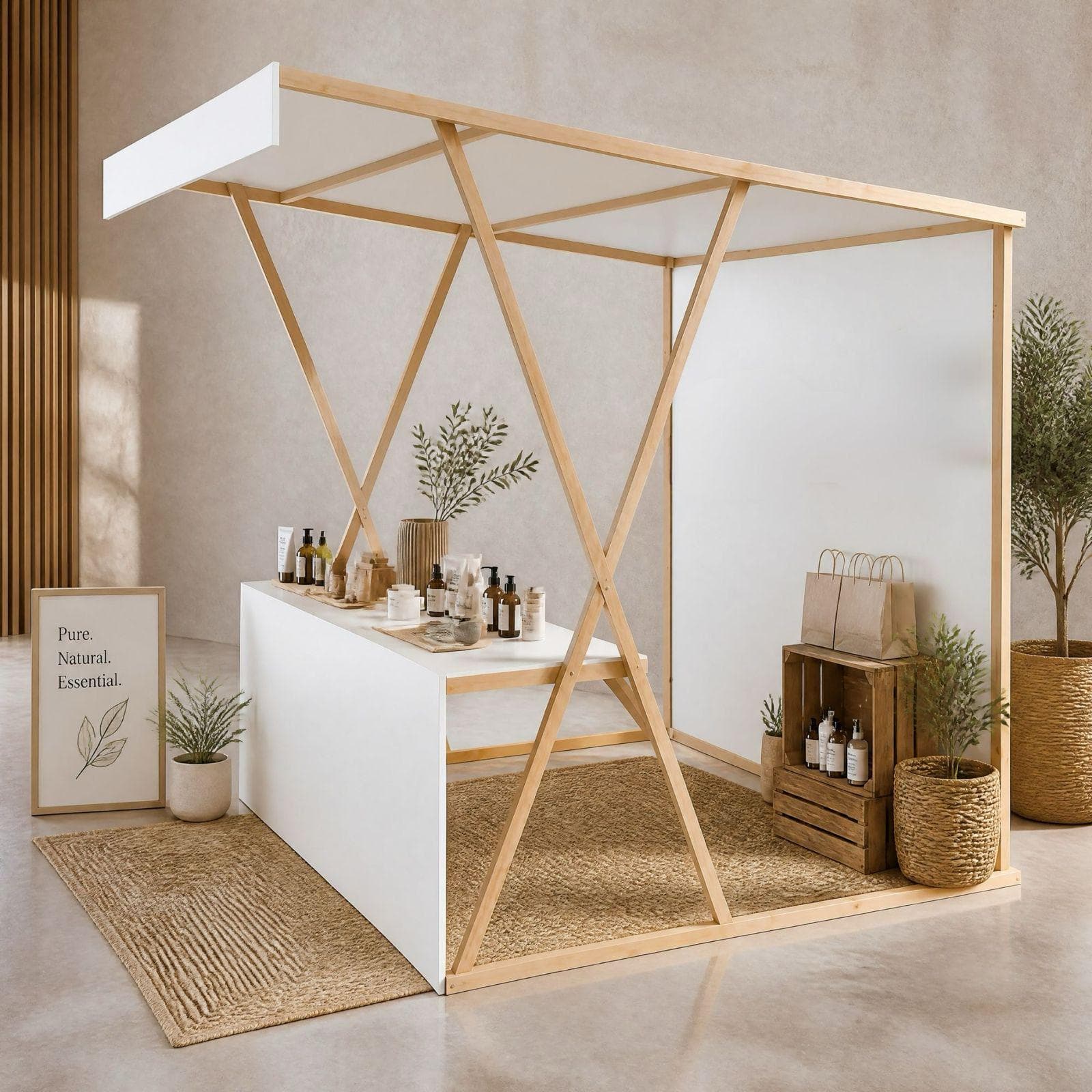 DIY Foldable Market Stall Plans PDF | Wooden Display Stand with Canopy | Craft Show Vendor Booth Blueprint | Portable Street Fair Cart Plan