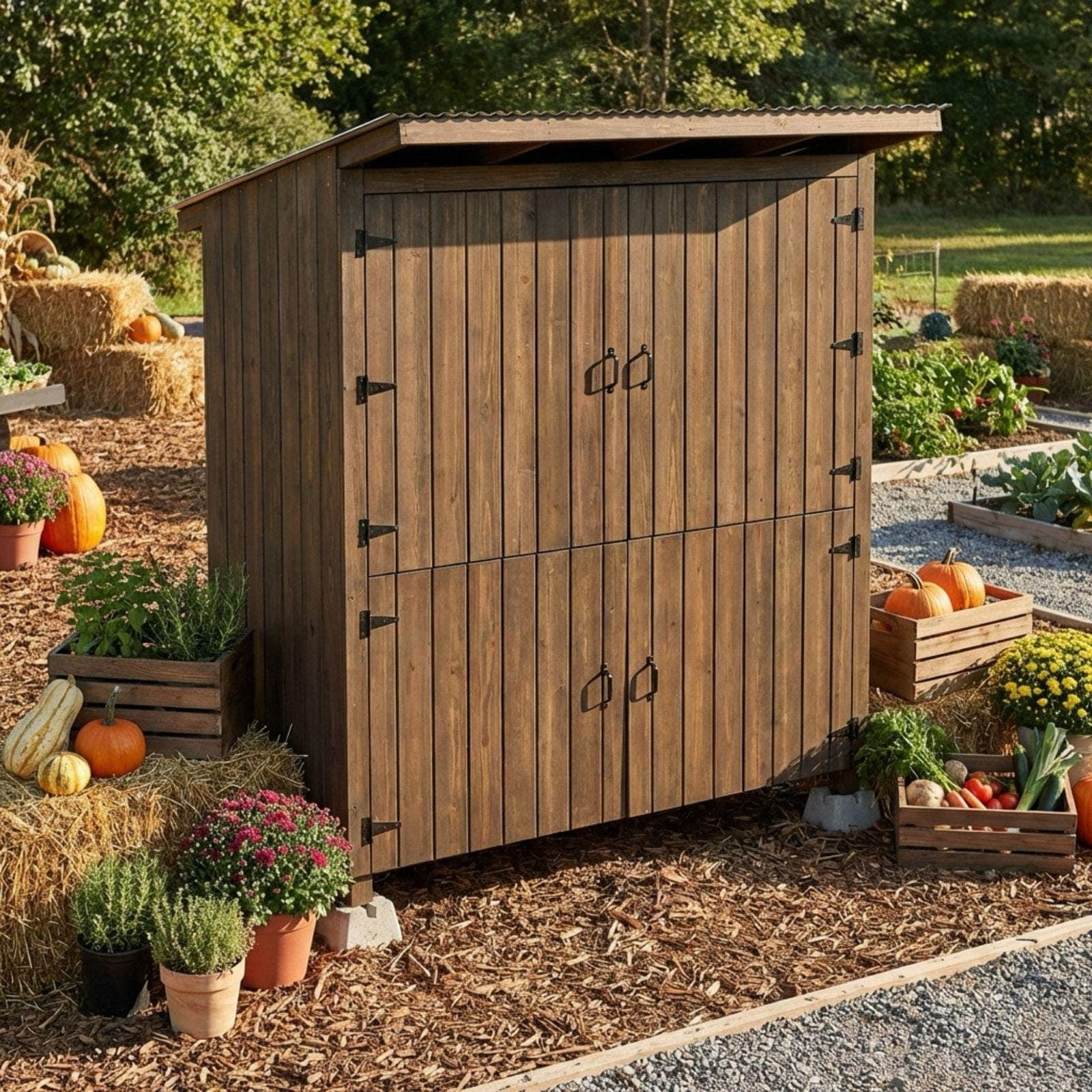 DIY Roadside Farmstand Plans PDF | Secure 4-Door Market Stall Blueprint | Sourdough & Egg Stand Build Guide | Vegetable Display Woodworking - view 4
